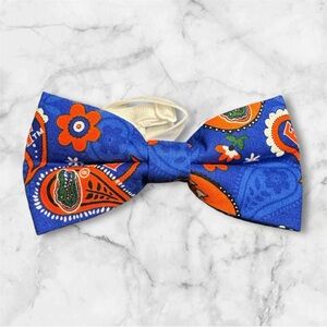 University of Florida Paisley Bow Tie. Clip on Bow Tie.